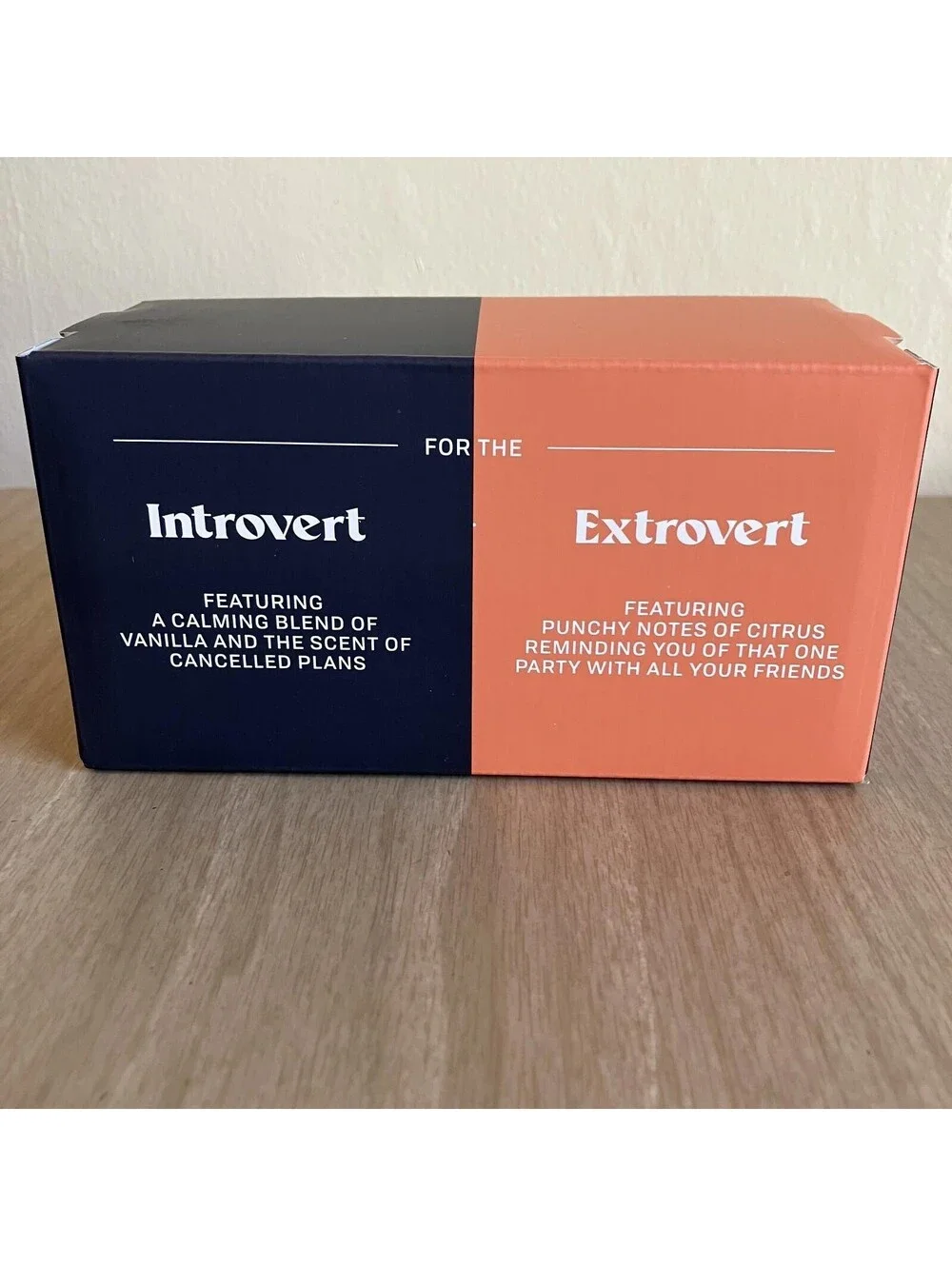 Personality Candles Introvert Extrovert Scent Duo Soy Blend 4oz ea Gift Set New